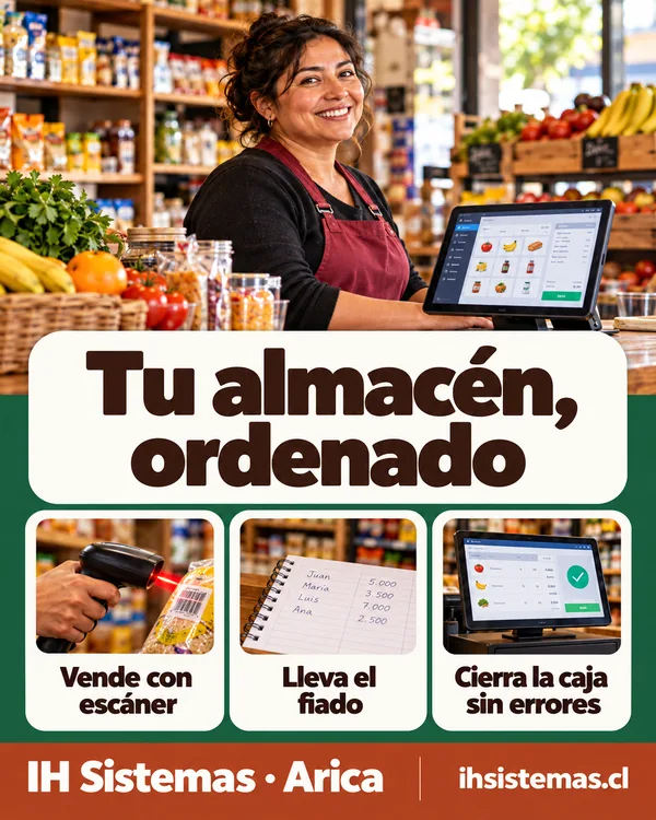 Ilustración de una almacenera con su caja y control de ventas